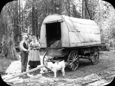 A Man and Woman With a Covered Wagon