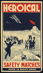 Matchbox cover showing the Cheliuskin rescue.