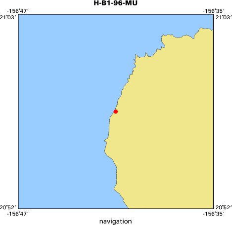 H-B1-96-MU map of where navigation equipment operated