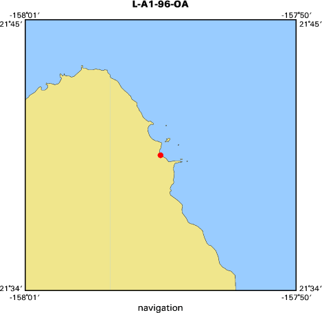 L-A1-96-OA map of where navigation equipment operated