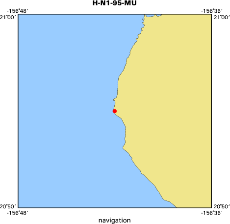 H-N1-95-MU map of where navigation equipment operated