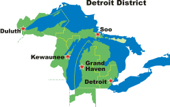 Image of a map of the Detroit District