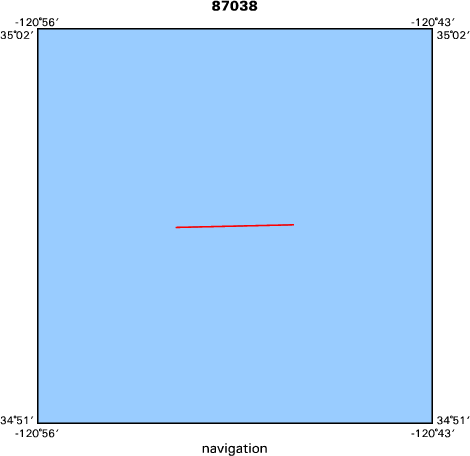 87038 map of where navigation equipment operated