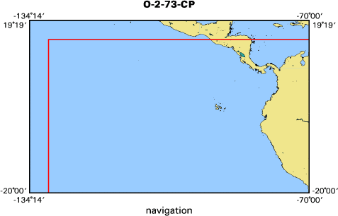 O-2-73-CP map of where navigation equipment operated