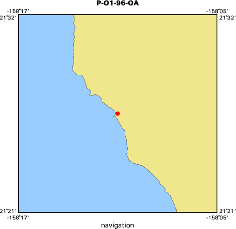 P-O1-96-OA map of where navigation equipment operated