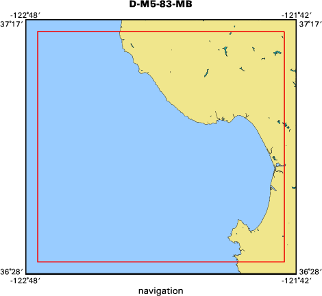 D-M5-83-MB map of where navigation equipment operated