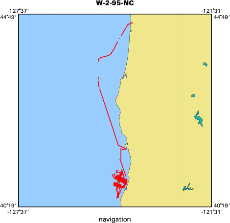 W-2-95-NC map of where navigation equipment operated