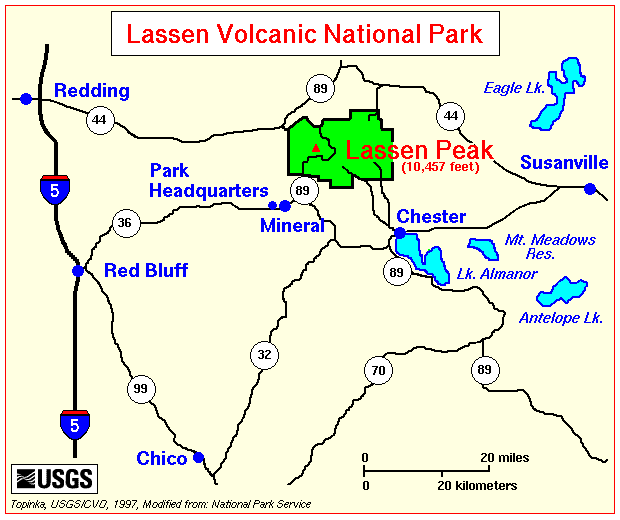 Map, Lassen and Vicinity