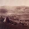 Thumbnail image of Roger Fenton's "Cavalry Camp, Church Parade (Albumen silver print, 1855)"