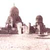 Thumbnail image of Félix Teynard's "Le Kaire. Tombeaux de Sultans Mamelouks</cite> (Tomb of the Mameluke Sultans, Cairo) (Salt print photograph, 1851-1852)"