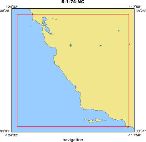 S-1-74-NC map of where navigation equipment operated