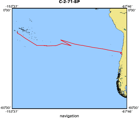 C-2-71-SP map of where navigation equipment operated