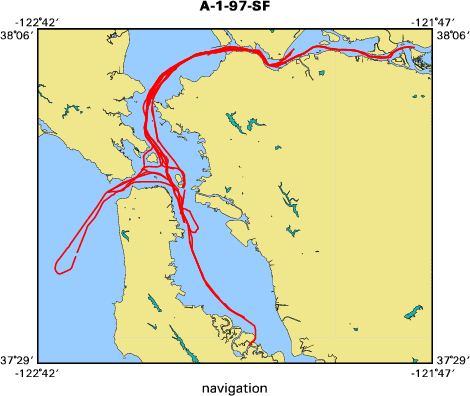 A-1-97-SF map of where navigation equipment operated