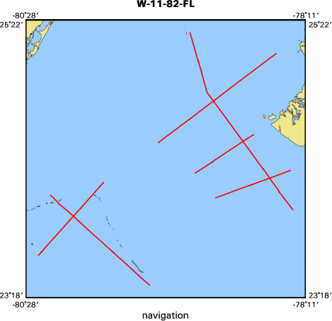 W-11-82-FL map of where navigation equipment operated