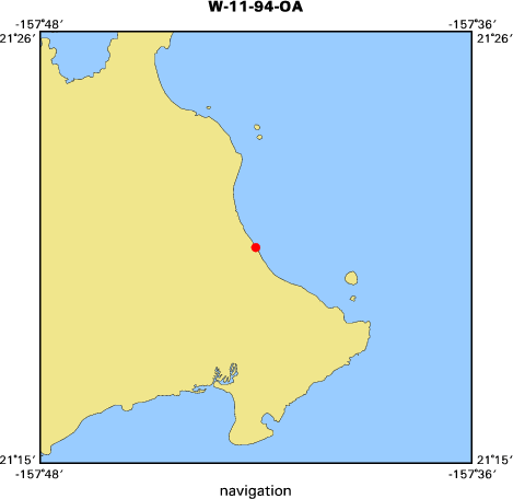 W-11-94-OA map of where navigation equipment operated