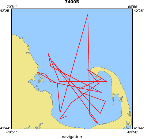 74005 map of where navigation equipment operated