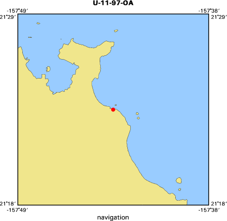 U-11-97-OA map of where navigation equipment operated