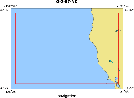 O-2-67-NC map of where navigation equipment operated