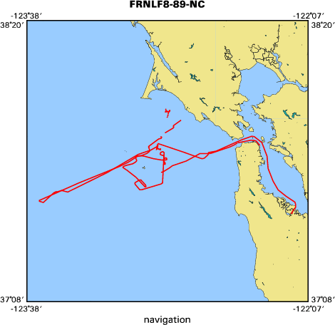 F-8-89-NC map of where navigation equipment operated