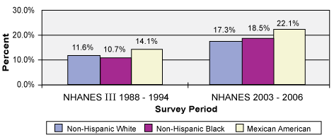 Adolescent Boys Prevalence of Overweight by Race/Ethnicity (Aged 2 through 19 Years)