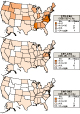 Asbestos: Geometric mean exposures by state, OSHA samples, 1979–2003