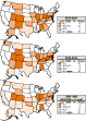 Respirable coal mine dust: Geometric mean exposures by state, MSHA inspector and mine operator samples, 1979–2003