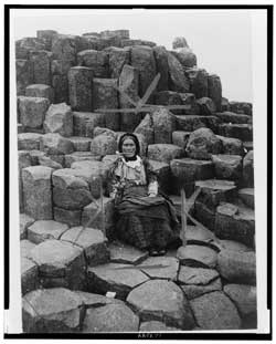 Image of Granny sitting on the rocks