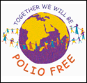 Together we will be polio free logo