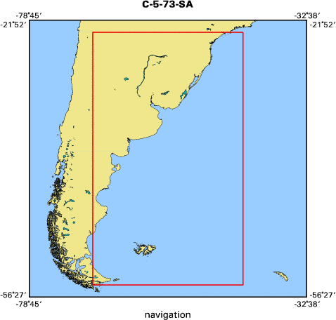 C-5-73-SA map of where navigation equipment operated