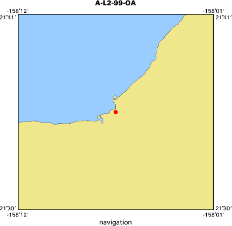 A-L2-99-OA map of where navigation equipment operated