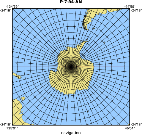 P-7-94-AN map of where navigation equipment operated