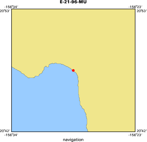 E-21-96-MU map of where navigation equipment operated