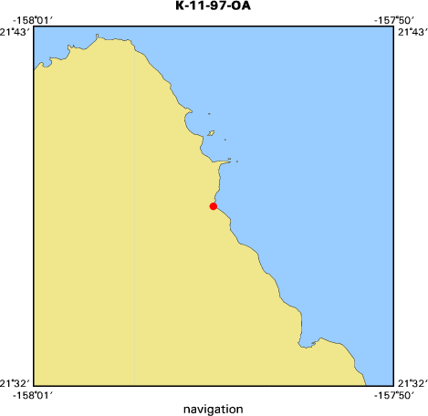 K-11-97-OA map of where navigation equipment operated