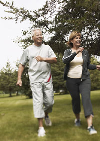 photo of older couple walking