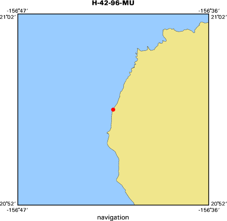 H-42-96-MU map of where navigation equipment operated