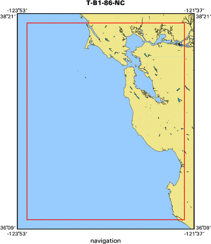 T-B1-86-NC map of where navigation equipment operated
