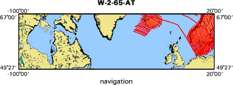 W-2-65-AT map of where navigation equipment operated