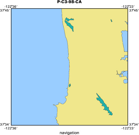 P-C3-98-CA map of where navigation equipment operated