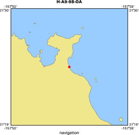 H-A9-98-OA map of where navigation equipment operated