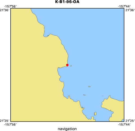 K-B1-96-OA map of where navigation equipment operated