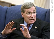 National Security Adviser Stephen Hadley during an interview with AP in his office at the White House, 06  Jan 2009