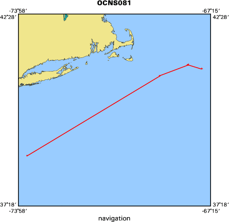 OCNS081 map of where navigation equipment operated