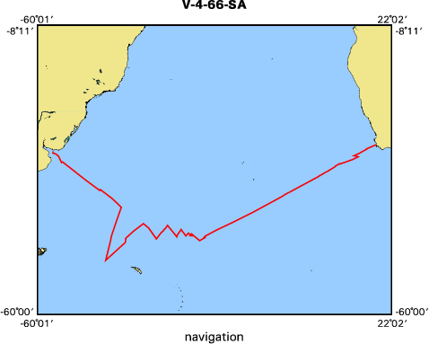 V-4-66-SA map of where navigation equipment operated
