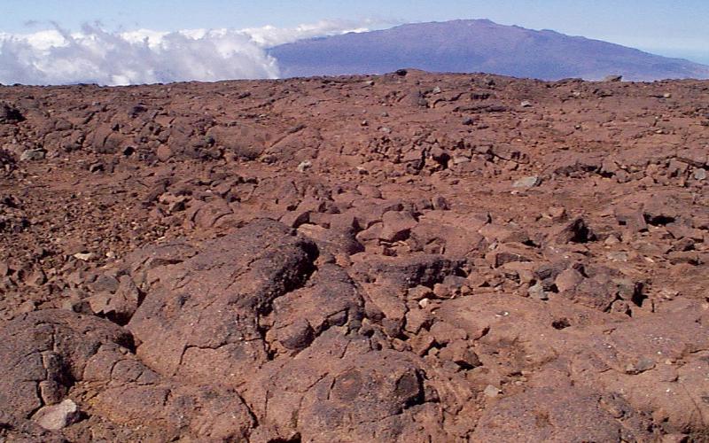 Rocks ejected during explosive event at summit of Mauna Loa Volcano, Hawai`i