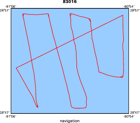 83016 map of where navigation equipment operated