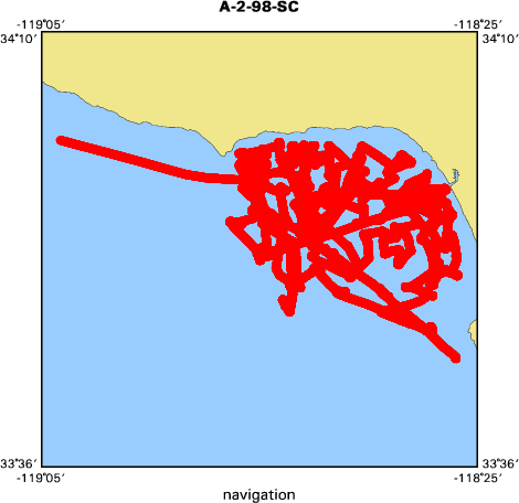 A-2-98-SC map of where navigation equipment operated