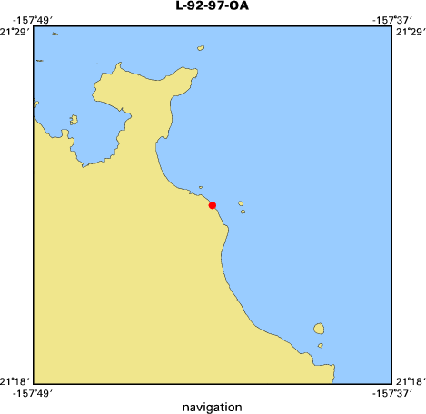 L-92-97-OA map of where navigation equipment operated