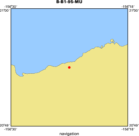 B-B1-95-MU map of where navigation equipment operated