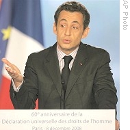 French President Nicolas Sarkozy, 08 Dec 2008