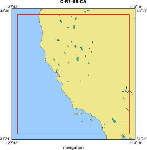 C-R1-98-CA map of where navigation equipment operated
